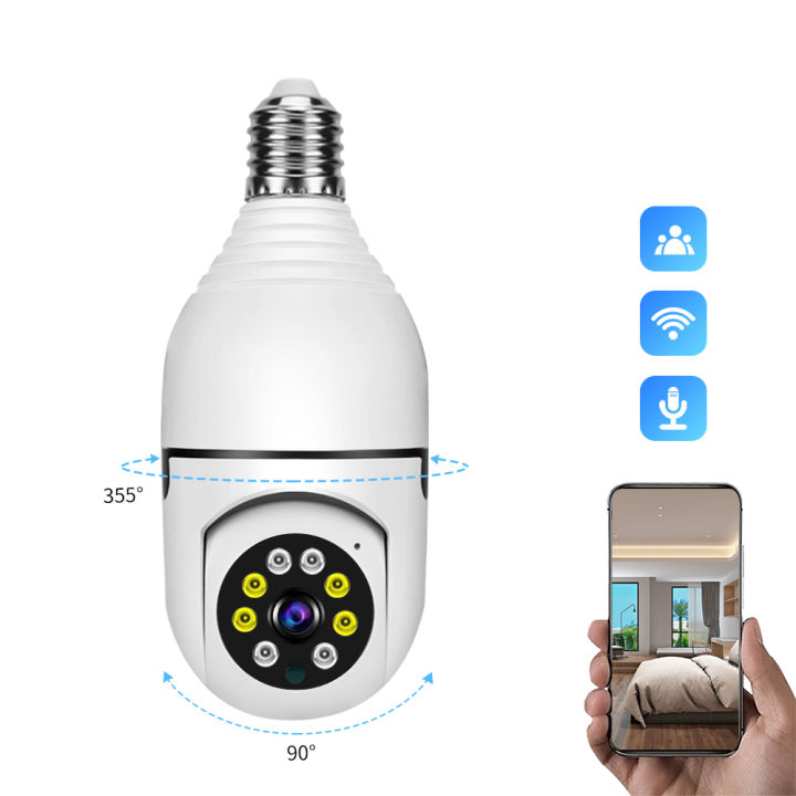 360 Degree Moving Smart HD IP Bulb Camera 1080P